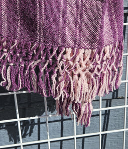 Handwoven Ruan - Peruvian Wool Purple/Pink Stripes