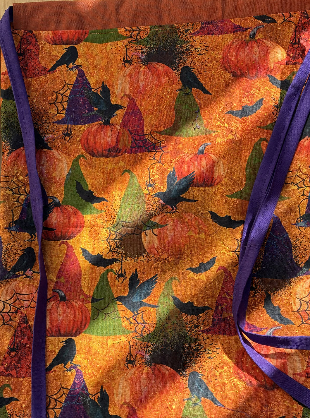 Cotton Drawstring Tote - Witches' Hats