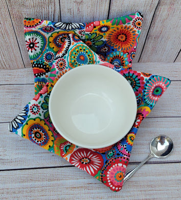 Bowl Cozies - Colorful Flower Circles