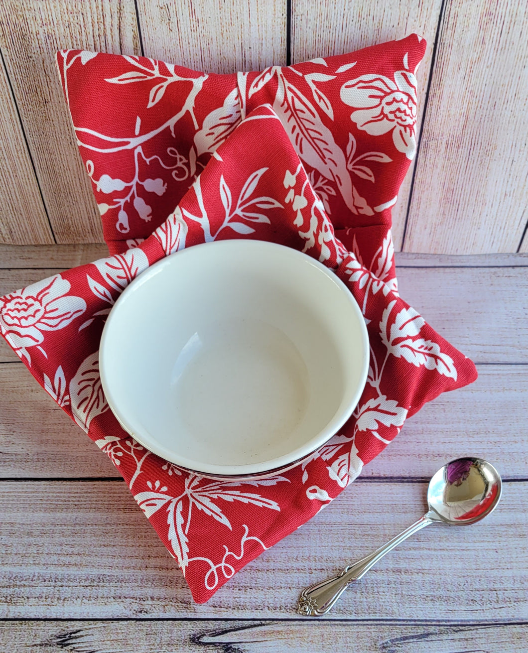 Bowl Cozies - Red and White Floral