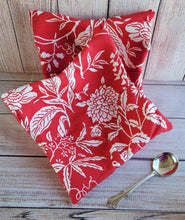 Load image into Gallery viewer, Bowl Cozies - Red and White Floral