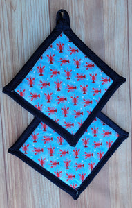 Pot Holders - Tiny Lobsters