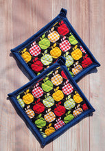 Load image into Gallery viewer, Pot Holders - Gingham Apples