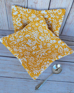 Bowl Cozies - Yellow and Cream Floral