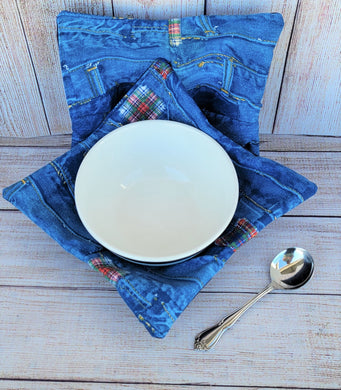 Bowl Cozies - Distressed Denim Jeans