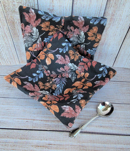 Bowl Cozies - Brown and Silver Leaves