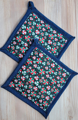 Pot Holders - Christmas Candy
