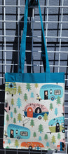 Load image into Gallery viewer, Large Market Tote With Pocket - Vintage Campers
