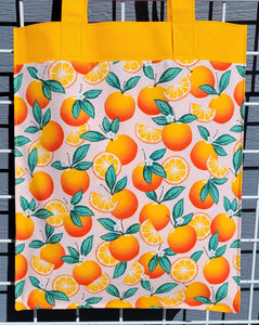Large Market Tote with Pocket - Oranges