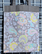 Load image into Gallery viewer, Large Market Tote with Pocket - Pastel Paisley