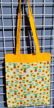 Load image into Gallery viewer, Large Market Tote with Pocket - Sunflowers and Scarecrows