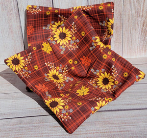 Bowl Cozies - Sunflowers on Plaid