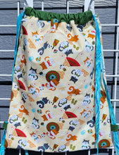 Load image into Gallery viewer, Cotton Drawstring Tote - Shiba Dogs
