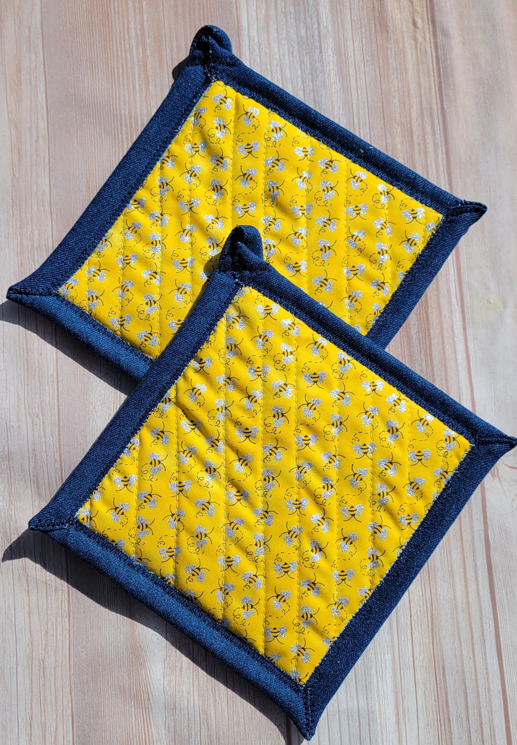 Pot Holders - Yellow Bees