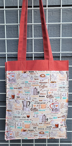 Large Market Tote with Pocket - Coffee