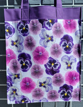 Load image into Gallery viewer, Large Market Tote with Pocket - Pansies