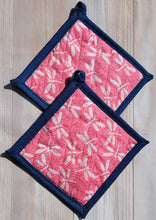 Load image into Gallery viewer, Pot Holders - Pink Dragonflies