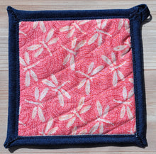 Load image into Gallery viewer, Pot Holders - Pink Dragonflies