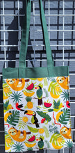Load image into Gallery viewer, Large Market Tote with Pocket - Jungle Sloths