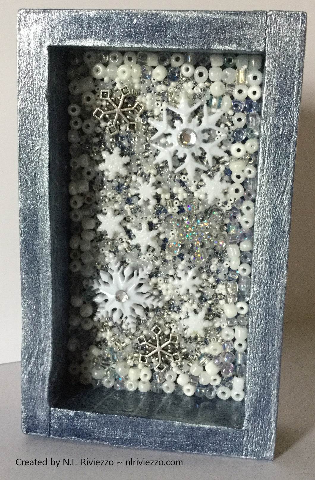 Abstract Mixed Media Art - Let It Snow