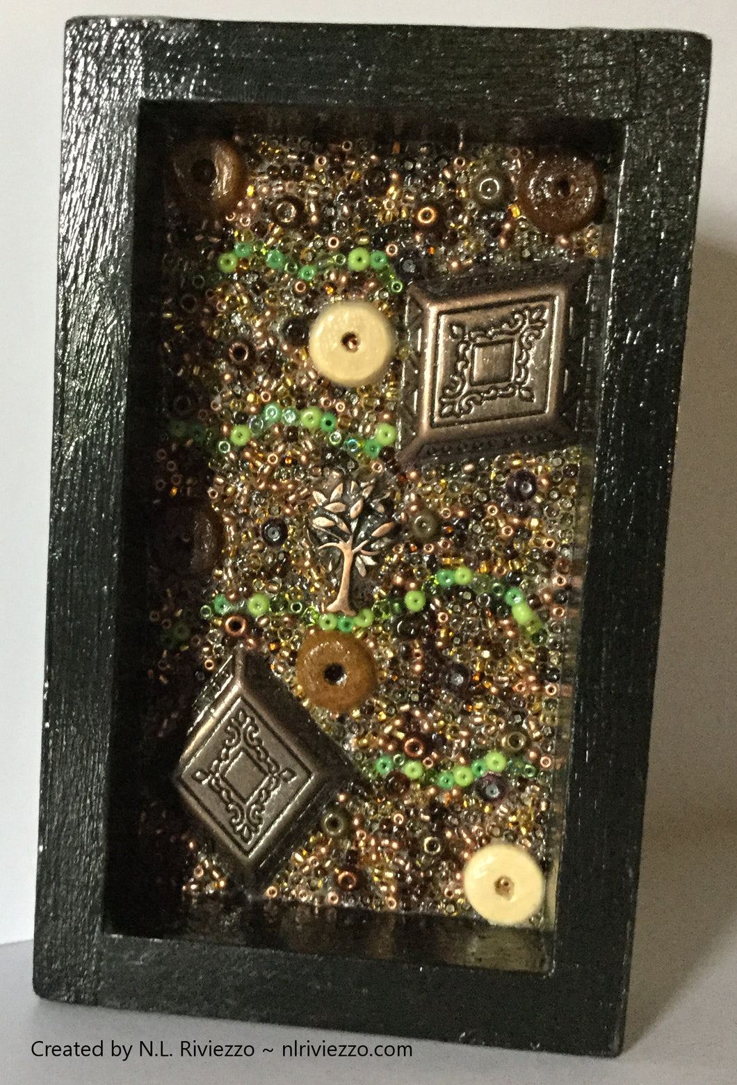 Abstract Mixed Media Art - Earthen Bronze