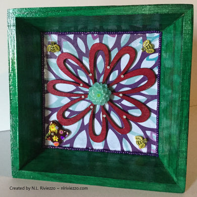Mixed Media Art - Magenta Flower